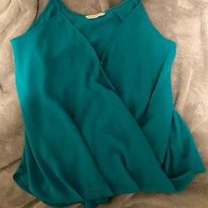 Teal Cross Body Tank Top